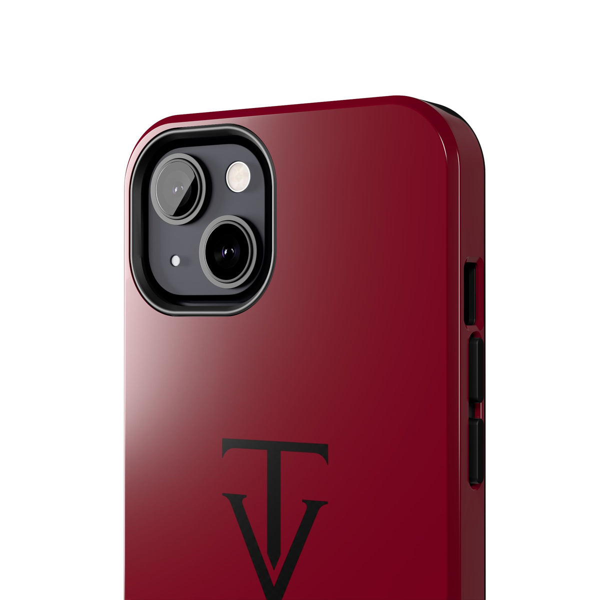 Burgundy Monogram Tough Phone Case