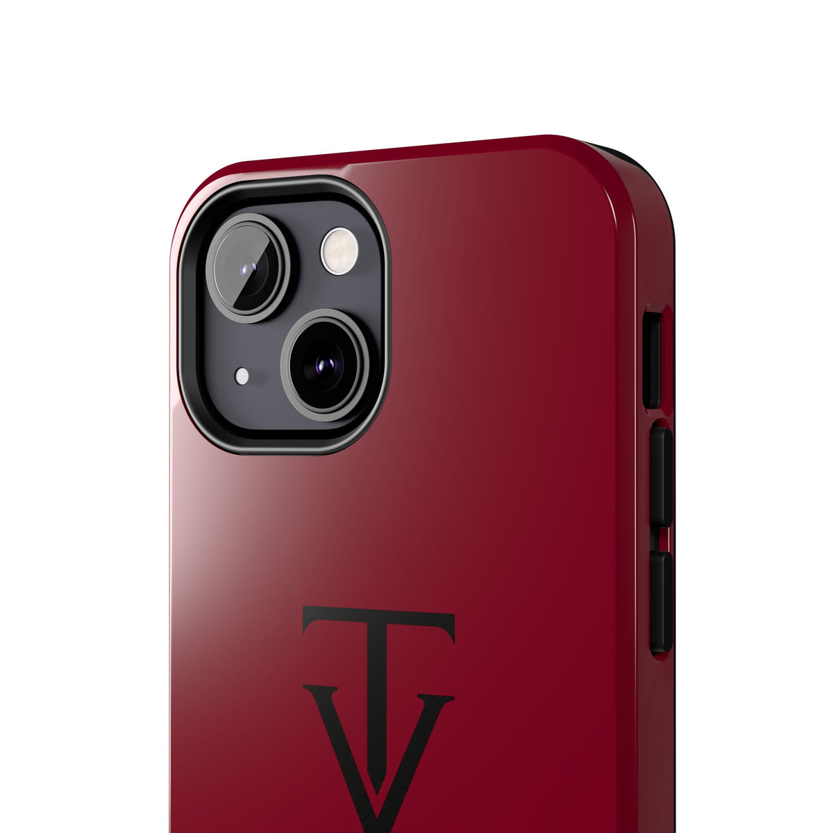 Burgundy Monogram Tough Phone Case