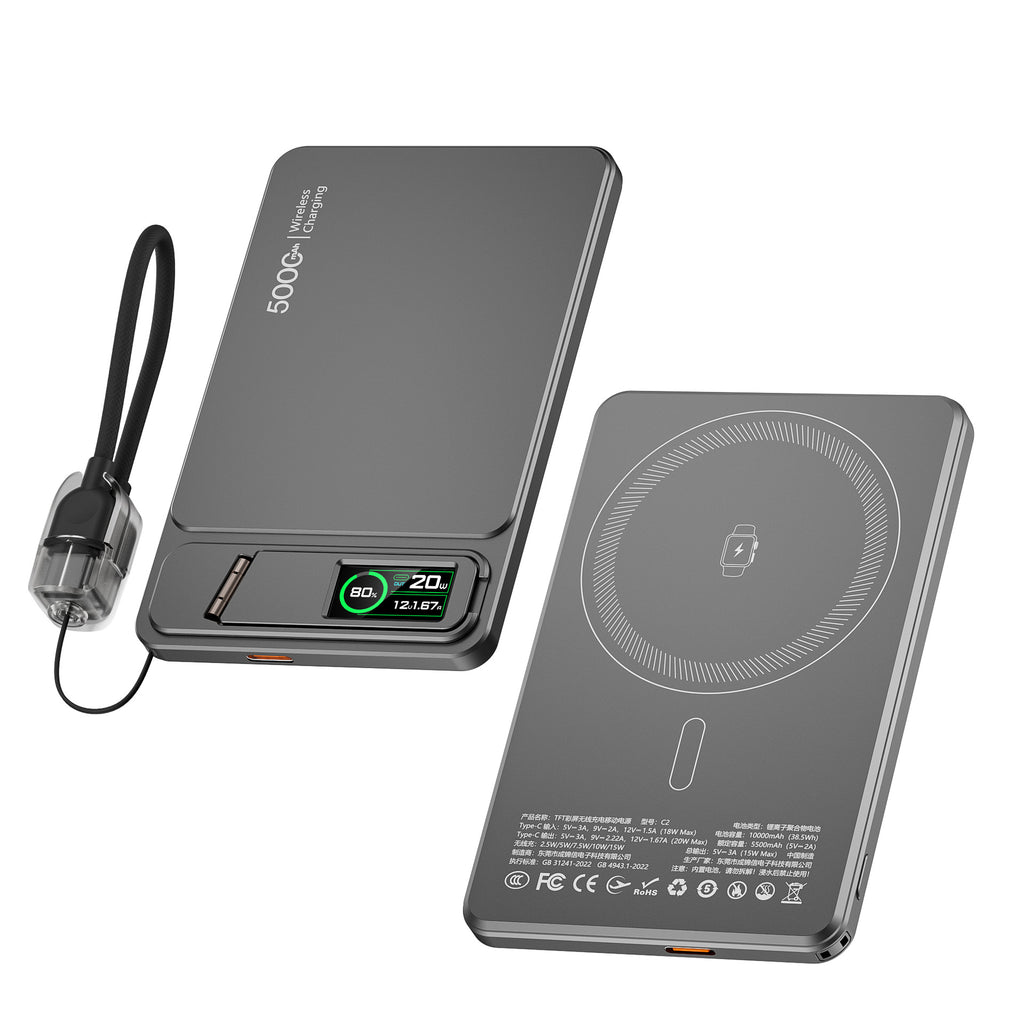 Magnetic Wireless Power Bank with Stand