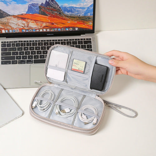 Multi-Layer Tech Accessory Organizer Bag with Ant Pattern