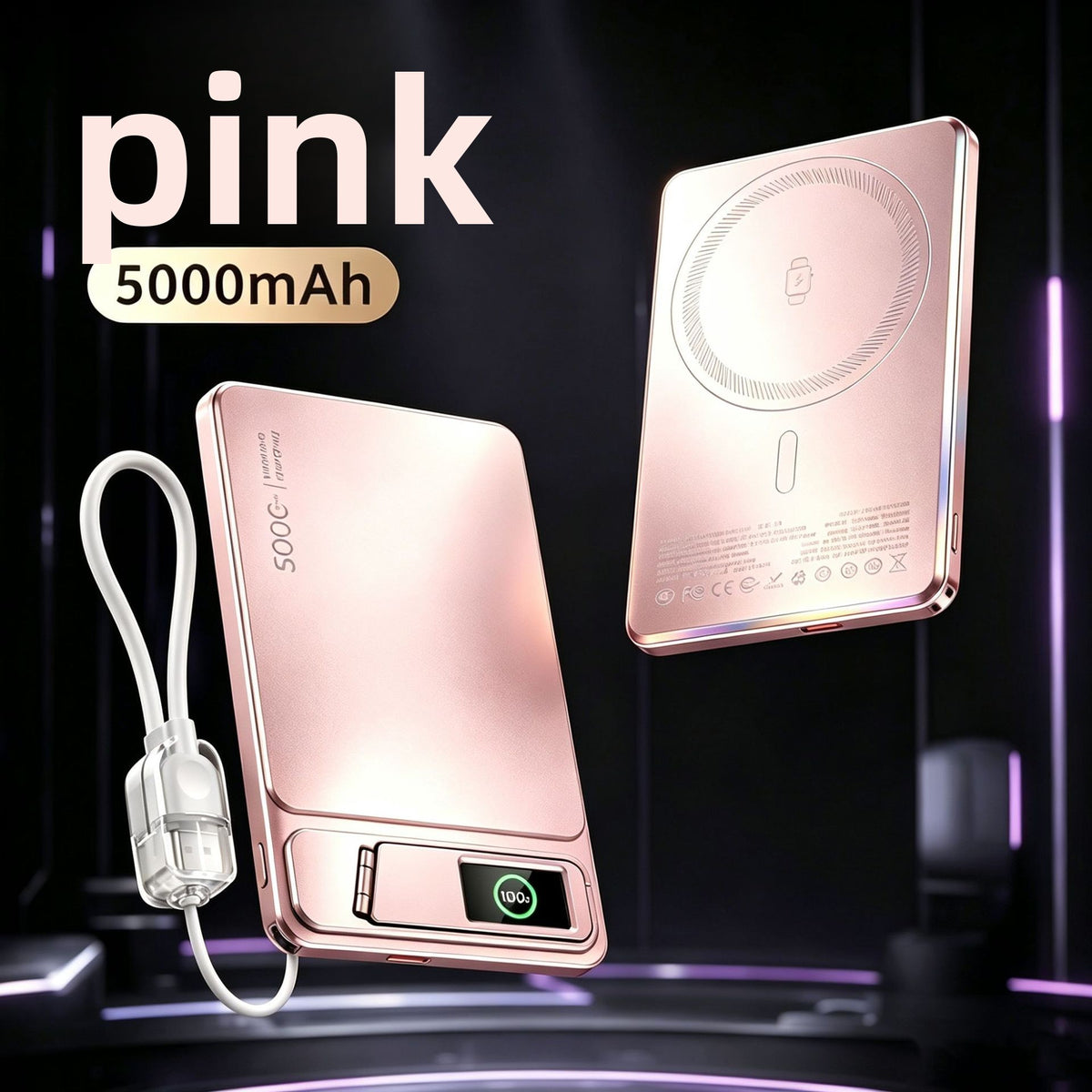 Magnetic Wireless Power Bank with Stand