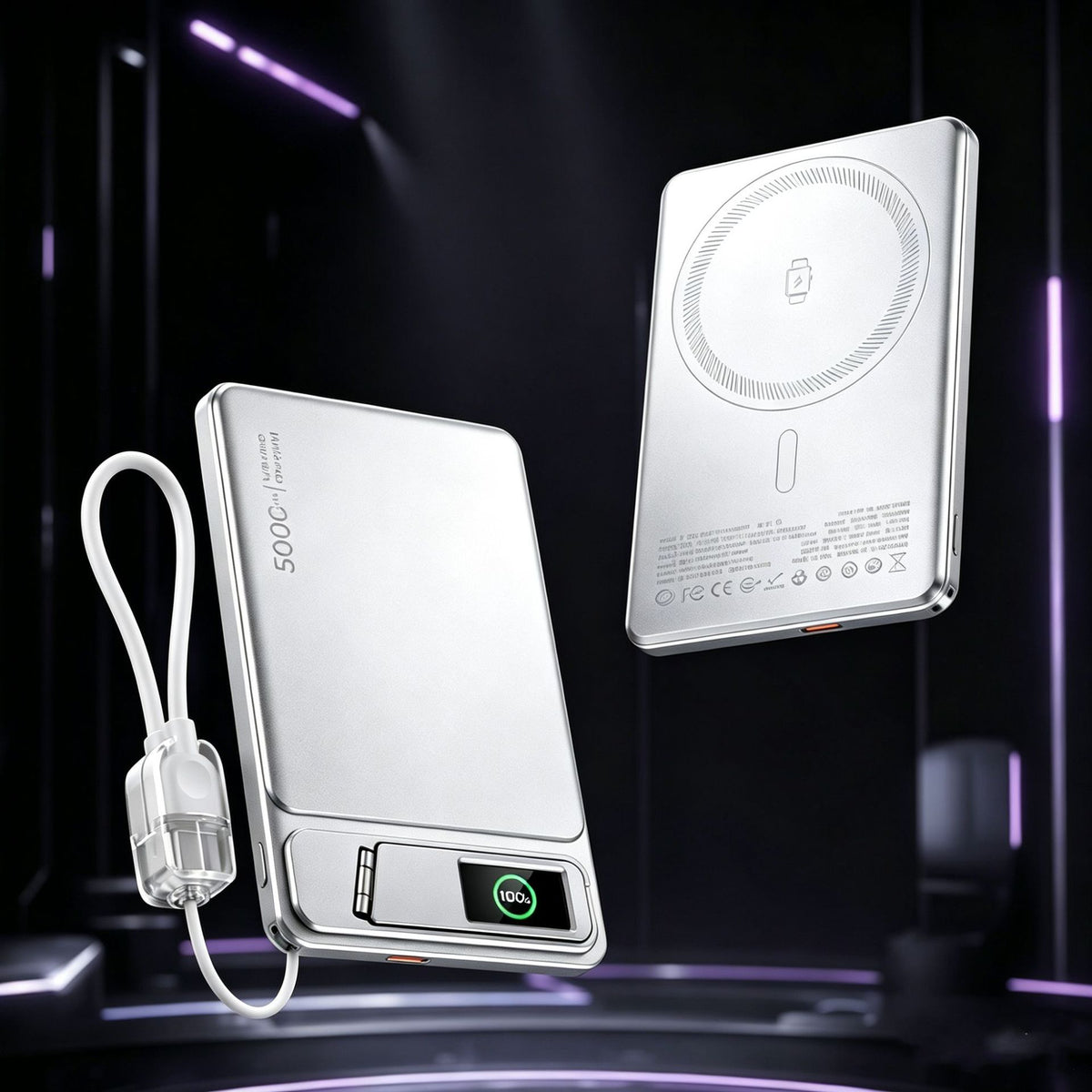 Magnetic Wireless Power Bank with Stand