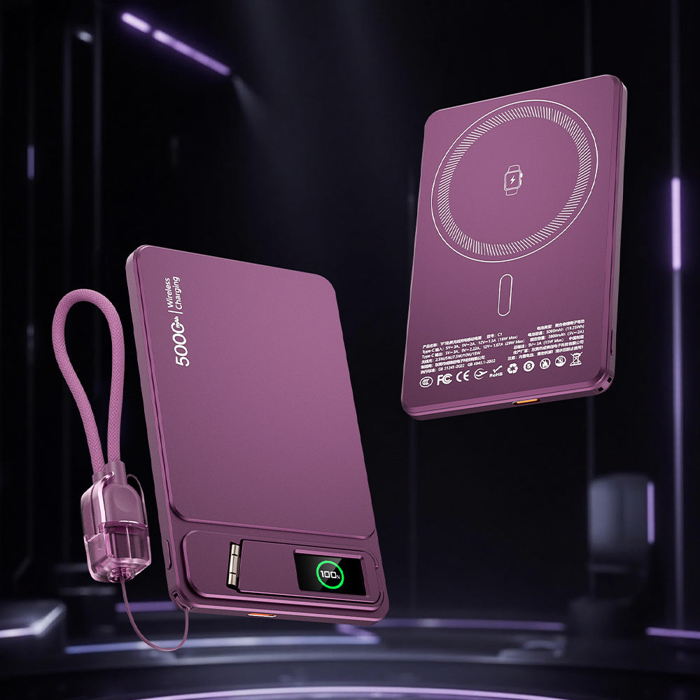 Magnetic Wireless Power Bank with Stand