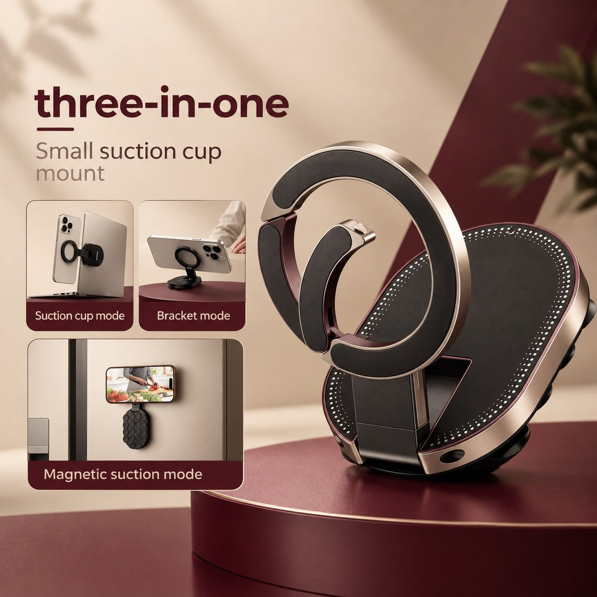 Foldable 3-in-1 Magnetic Phone Holder