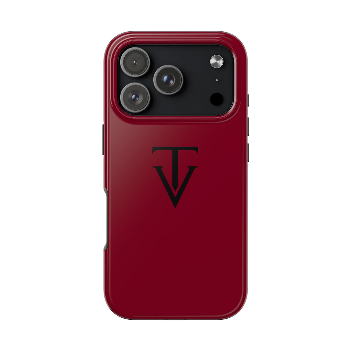 Burgundy Monogram Tough Phone Case